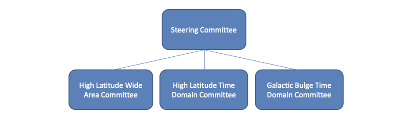 Outline of Steering Committee, High Latitude Wide Area Committee, High Latitude Time Domain Committee, and Glactic Bulge Time Domain Committee
